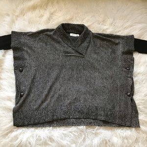 RD STYLE MARLED SHAWL PONCHO OVERSIZED‎ BOX SWEATER